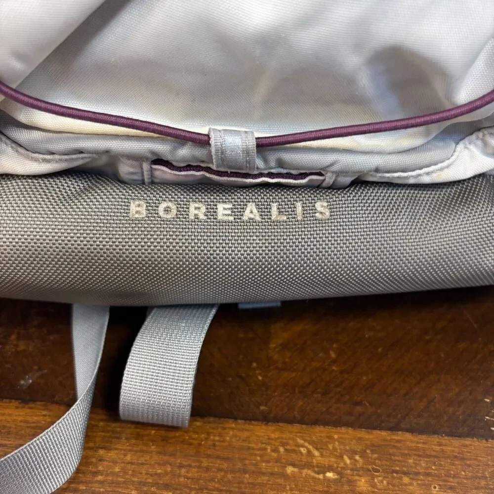The North Face Borealis Womens Backpack Gray Purple Laptop Hiking School